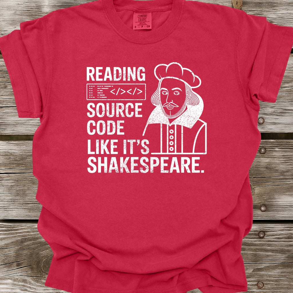 Reading Source Code Like It's Shakespeare T-Shirt