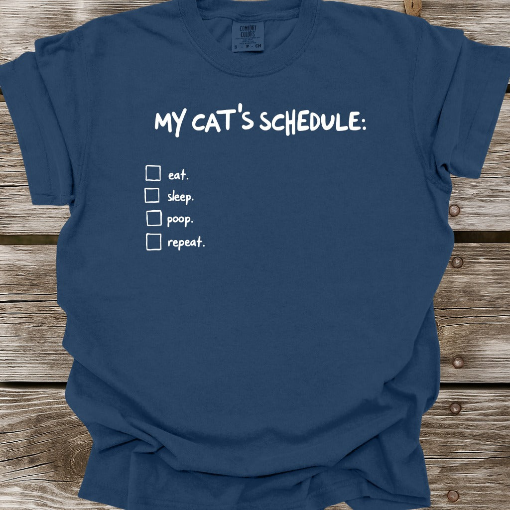 My Cat's Schedule T-Shirt
