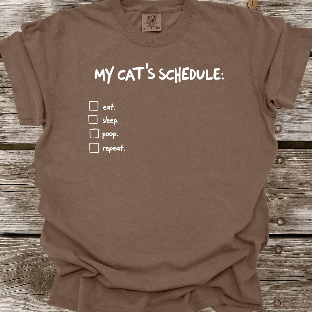 My Cat's Schedule T-Shirt