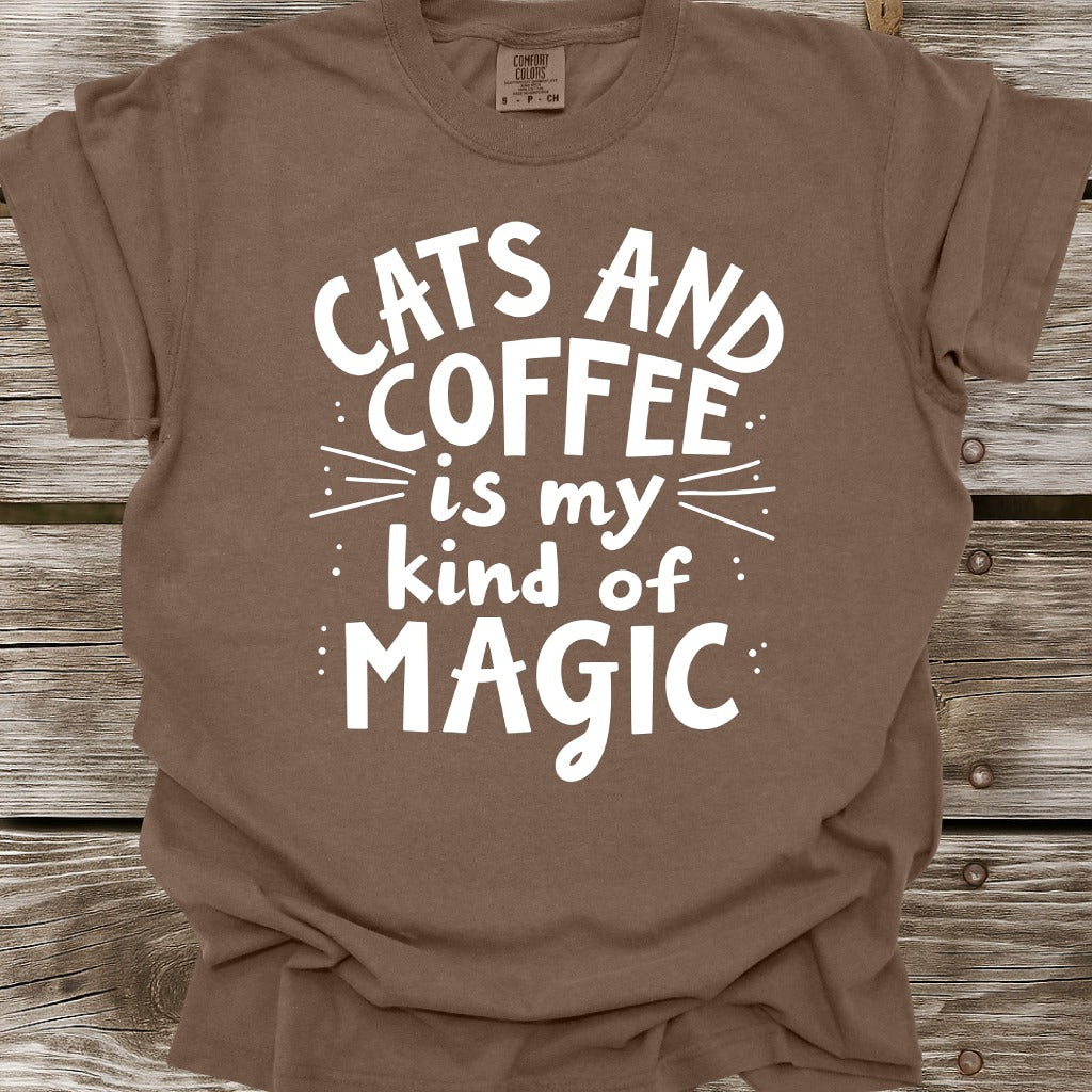 Cats And Coffee Is My Kind Of Magic T-Shirt