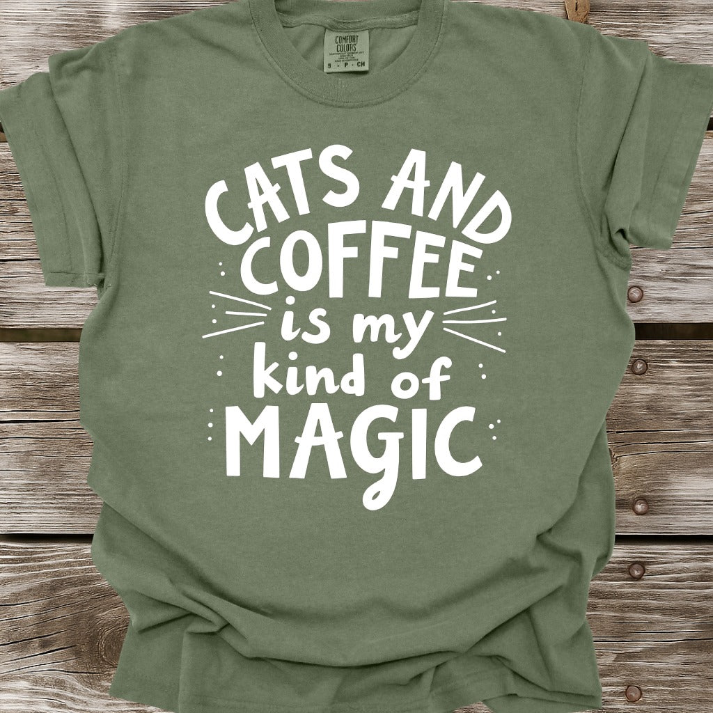 Cats And Coffee Is My Kind Of Magic T-Shirt