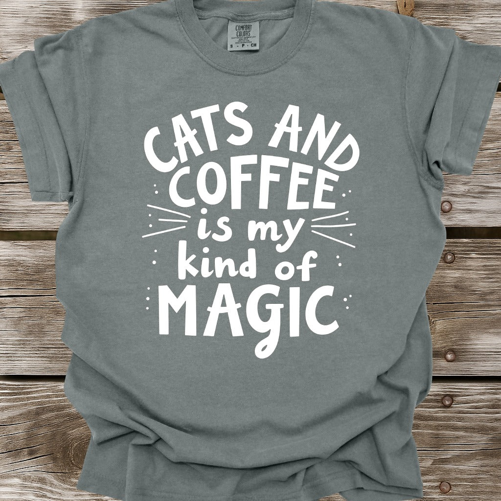 Cats And Coffee Is My Kind Of Magic T-Shirt