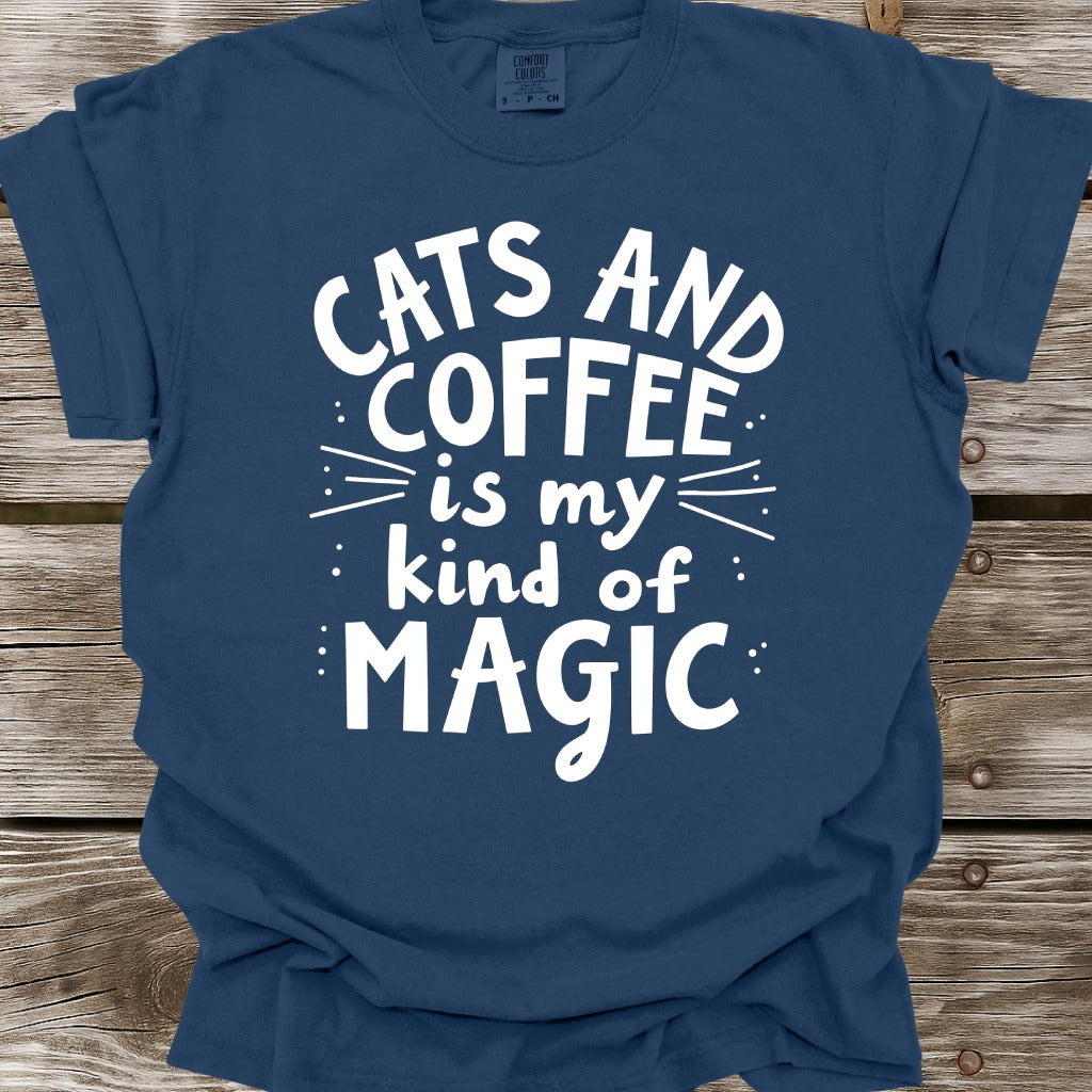 Cats And Coffee Is My Kind Of Magic T-Shirt