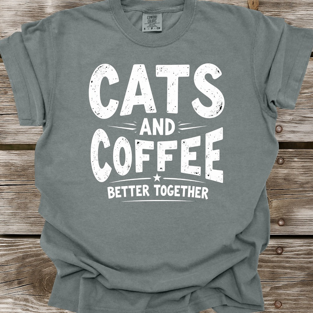 Cats And Coffee Better Together T-Shirt