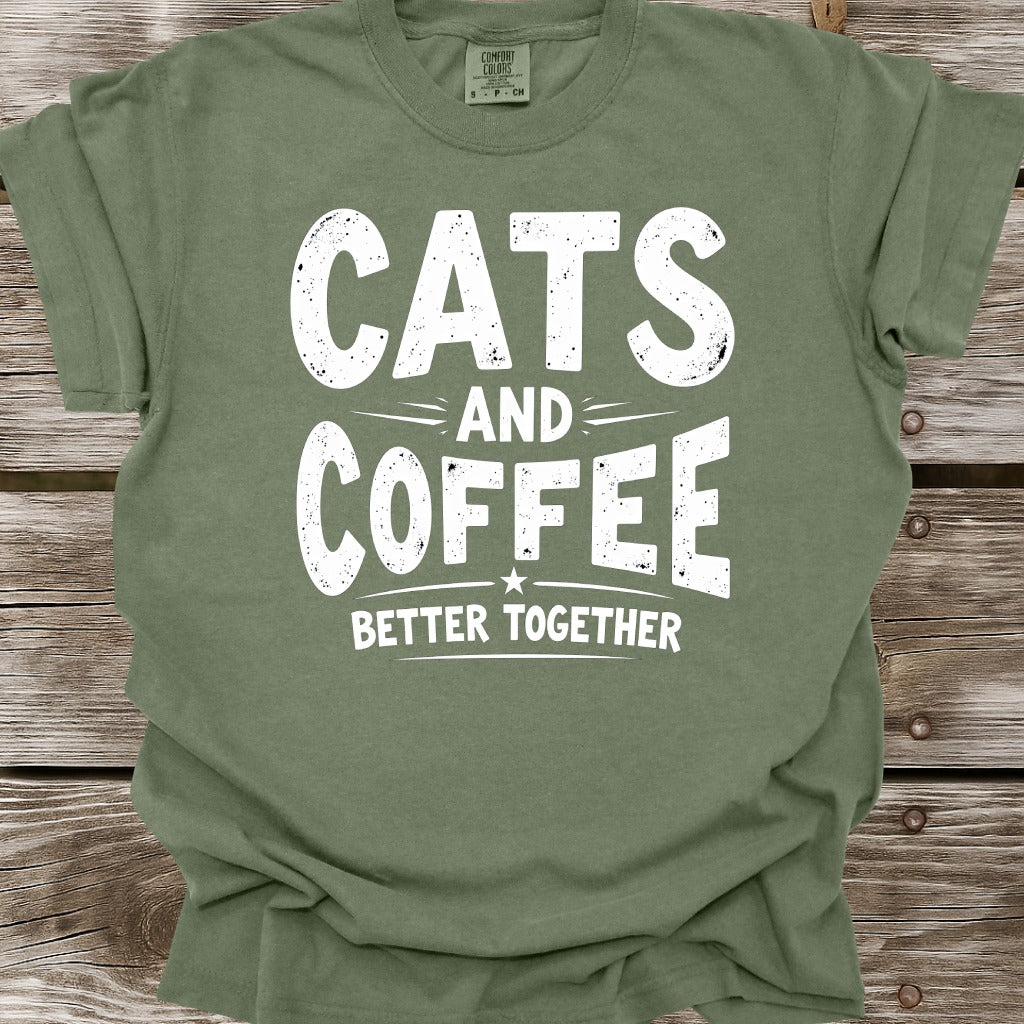 Cats And Coffee Better Together T-Shirt