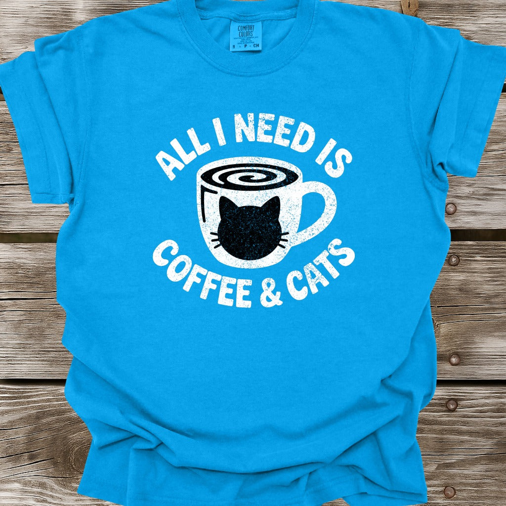All I Need Is Coffee & Cats T-Shirt