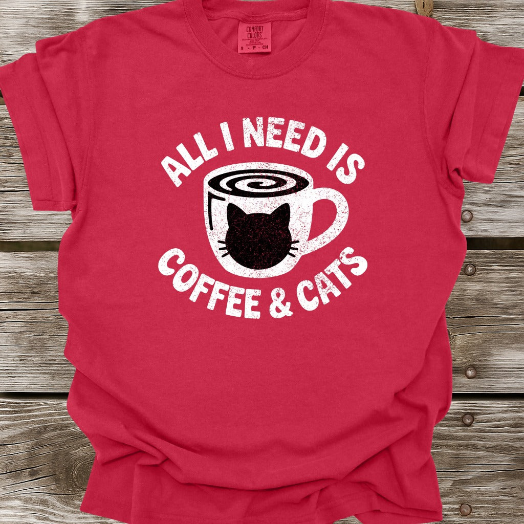 All I Need Is Coffee & Cats T-Shirt