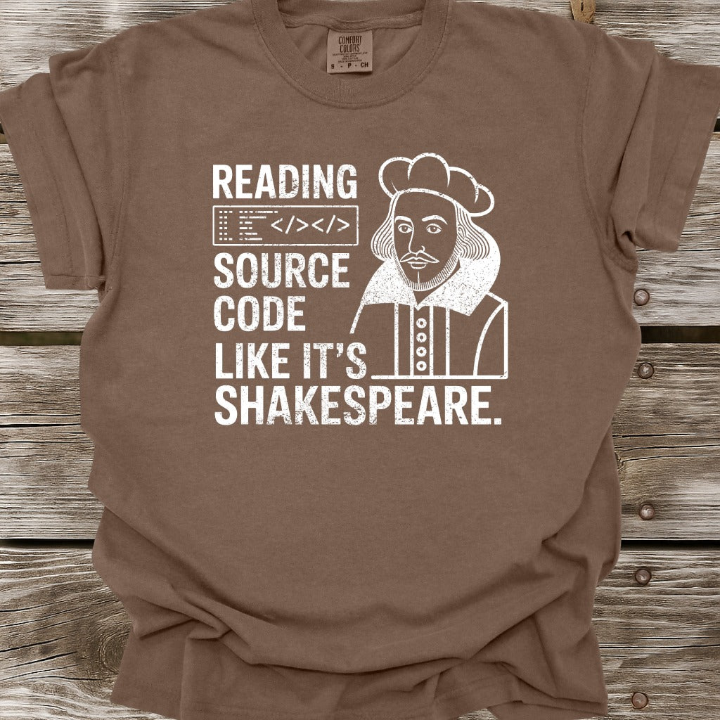 Reading Source Code Like It's Shakespeare T-Shirt