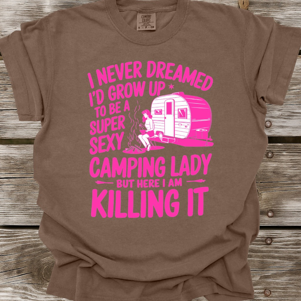 Super Sexy Camping Lady T-Shirt