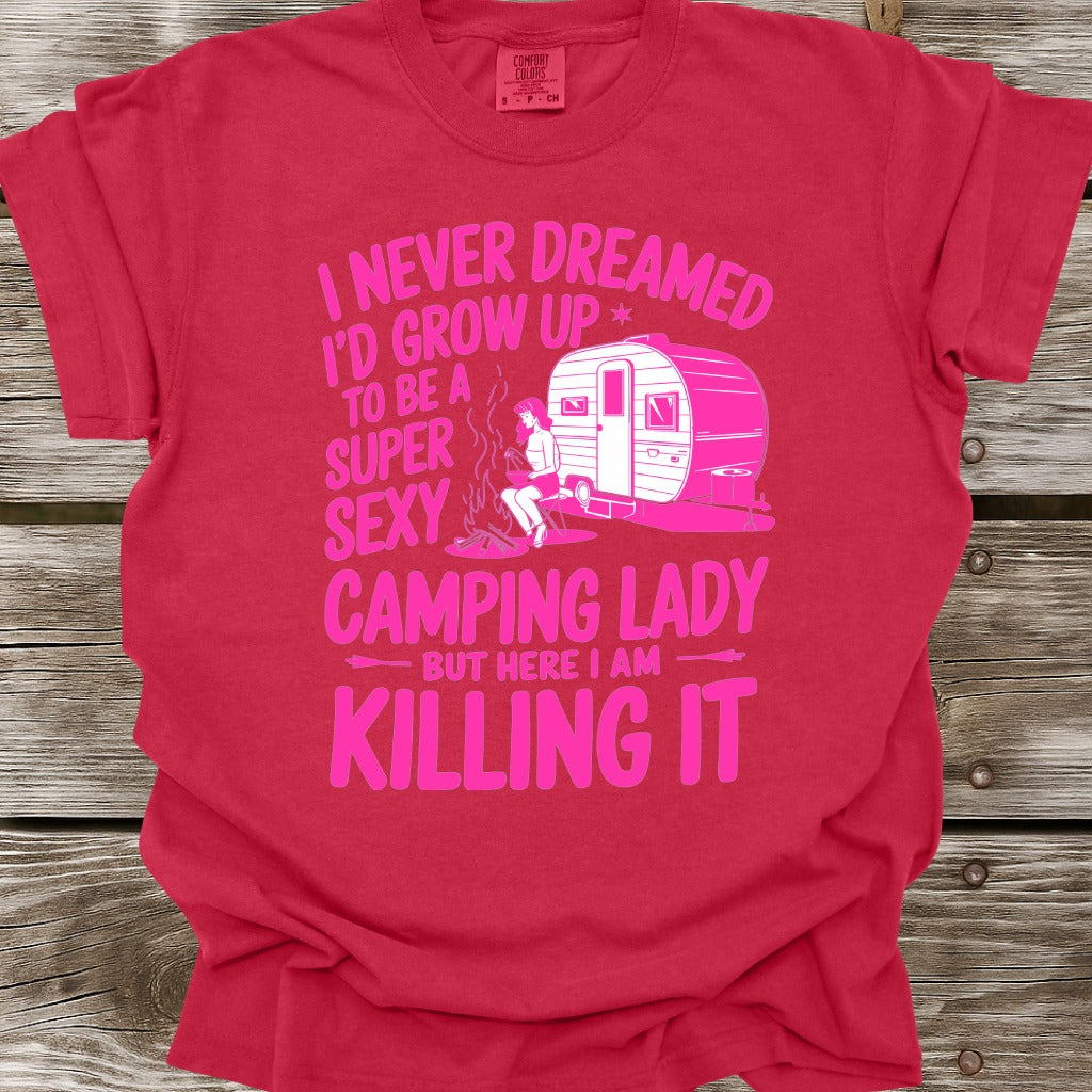 Super Sexy Camping Lady T-Shirt