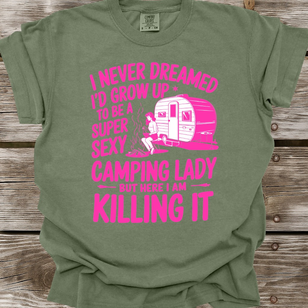Super Sexy Camping Lady T-Shirt