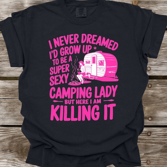 Super Sexy Camping Lady T-Shirt