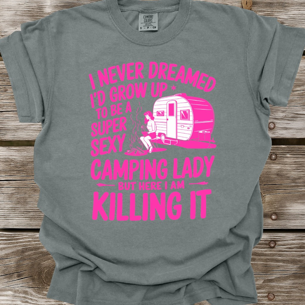 Super Sexy Camping Lady T-Shirt