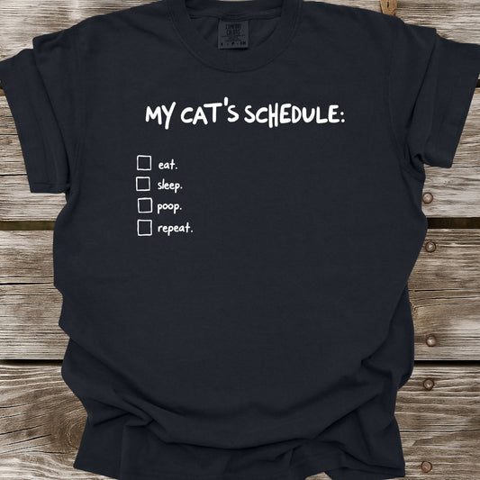 My Cat's Schedule T-Shirt