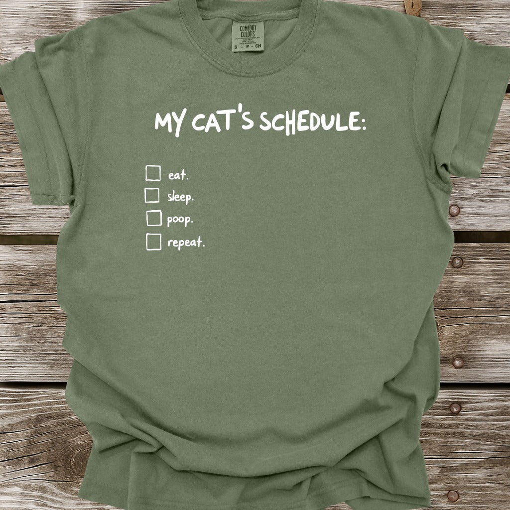 My Cat's Schedule T-Shirt