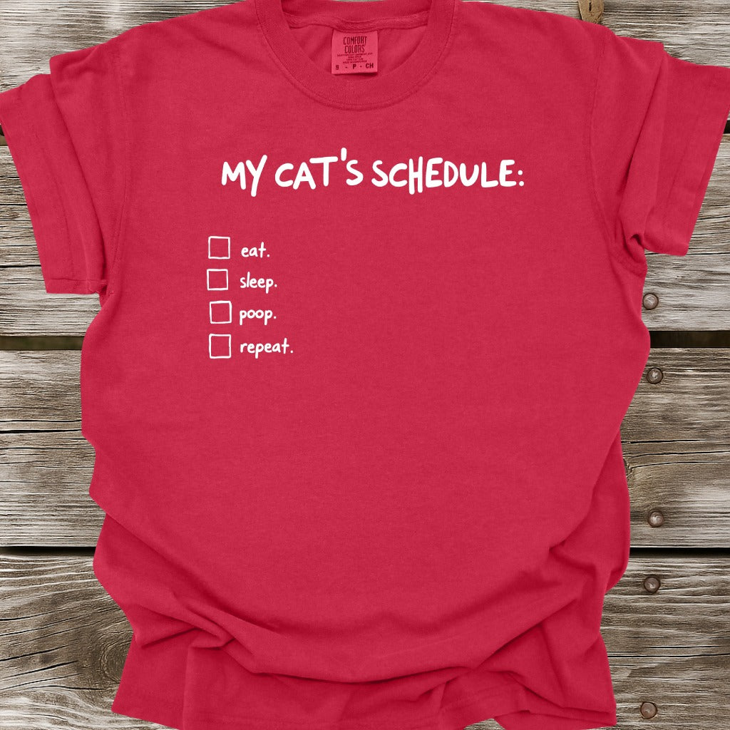 My Cat's Schedule T-Shirt