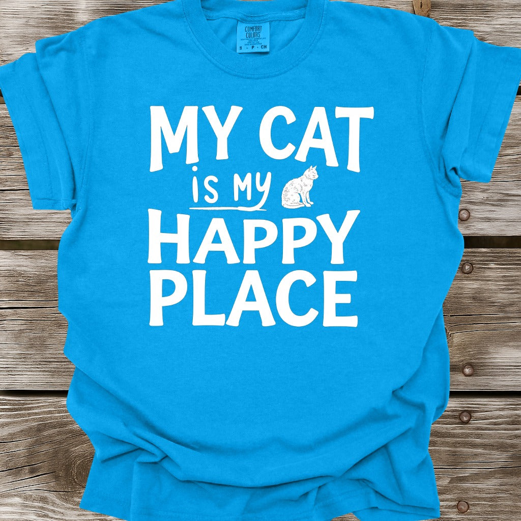 My Cat Is My Happy Place T-Shirt