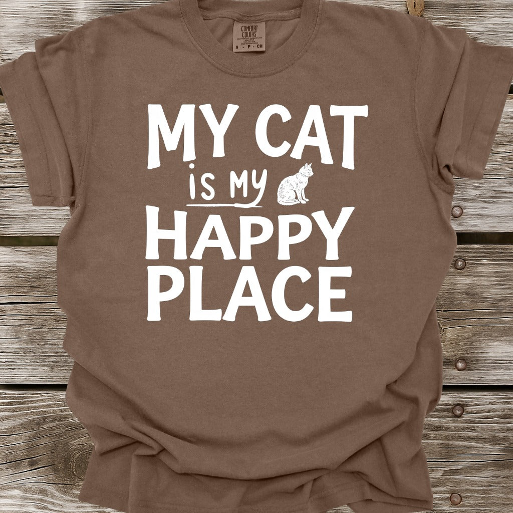 My Cat Is My Happy Place T-Shirt