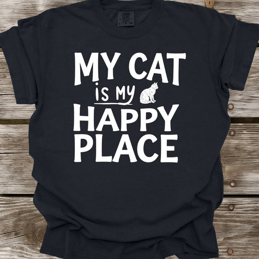 My Cat Is My Happy Place T-Shirt