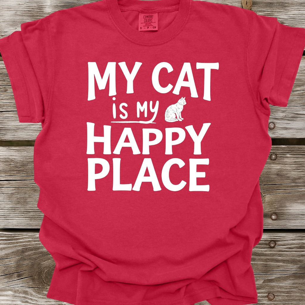 My Cat Is My Happy Place T-Shirt