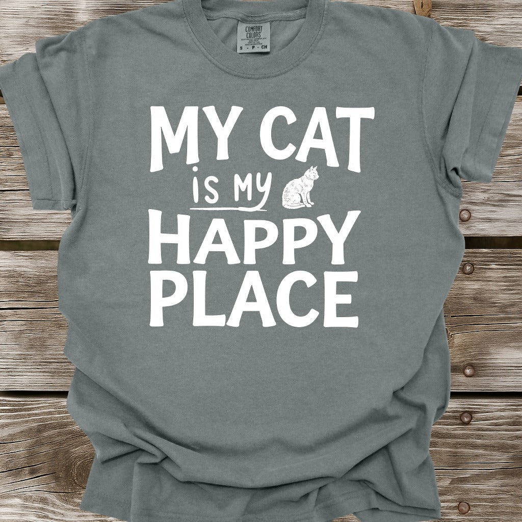 My Cat Is My Happy Place T-Shirt