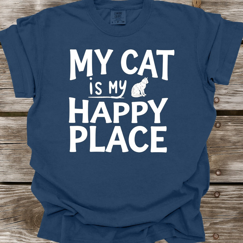 My Cat Is My Happy Place T-Shirt