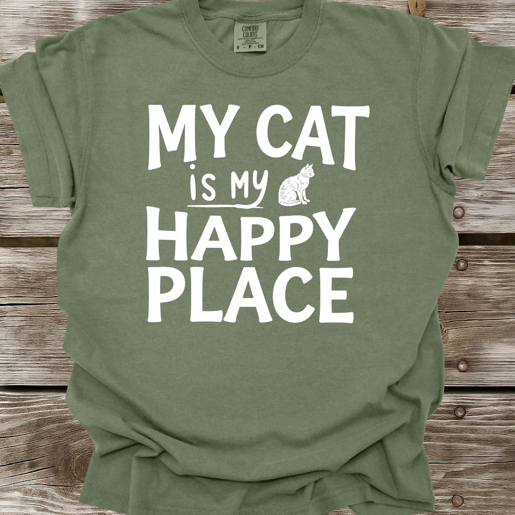 My Cat Is My Happy Place T-Shirt