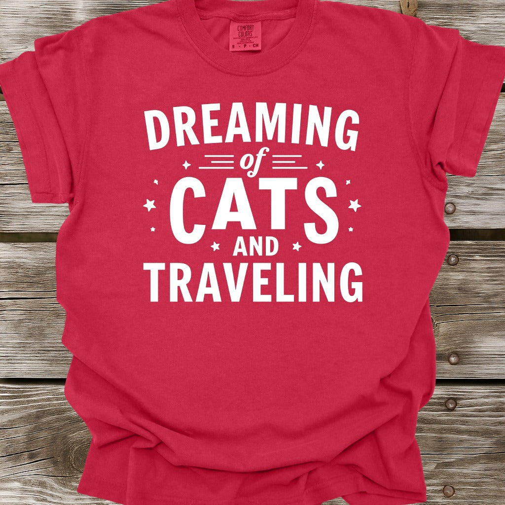 Dreaming Of Cats And Traveling T-Shirt