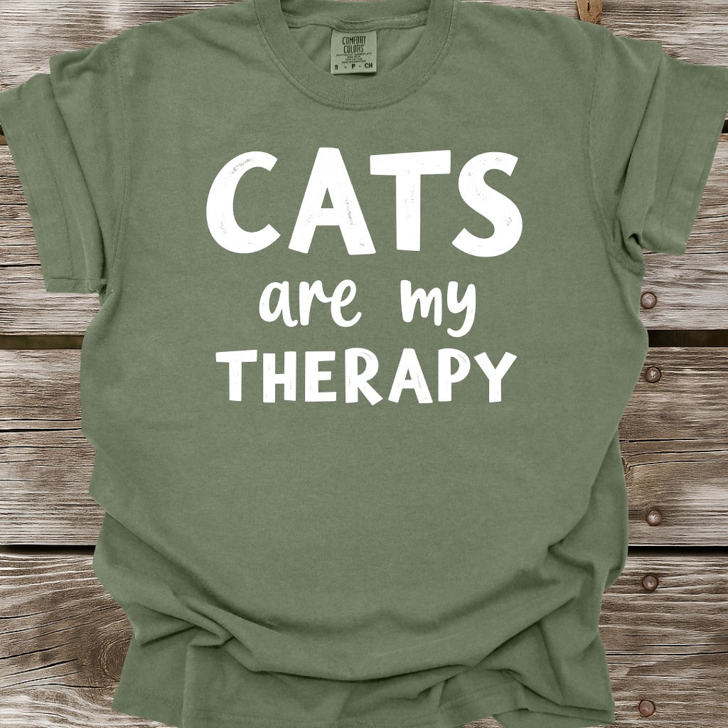 Cats Are My Therapy T-Shirt