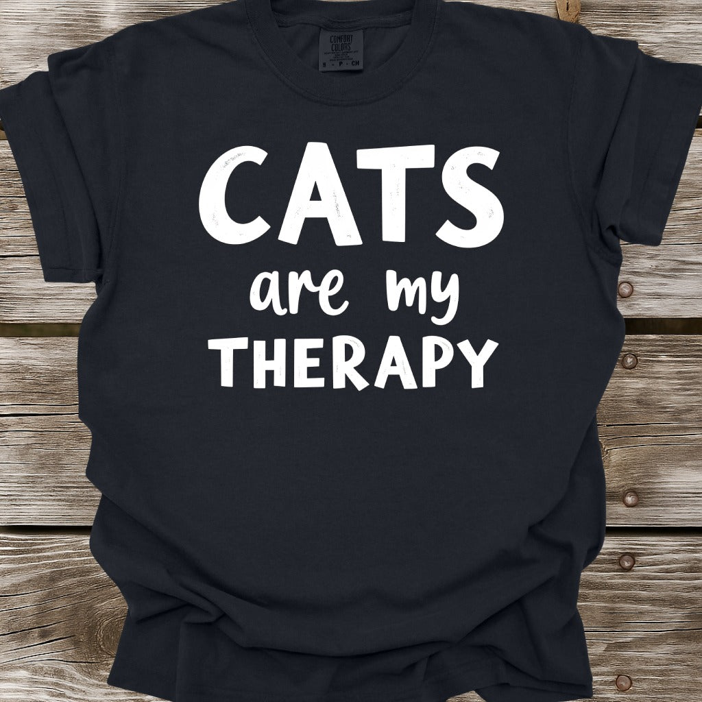 Cats Are My Therapy T-Shirt