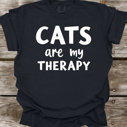 Cats Are My Therapy T-Shirt
