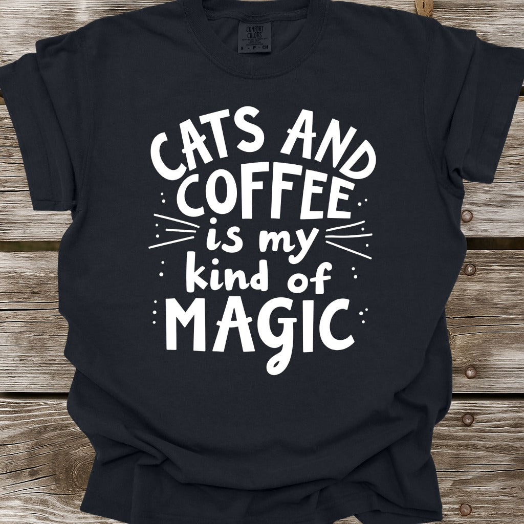 Cats And Coffee Is My Kind Of Magic T-Shirt