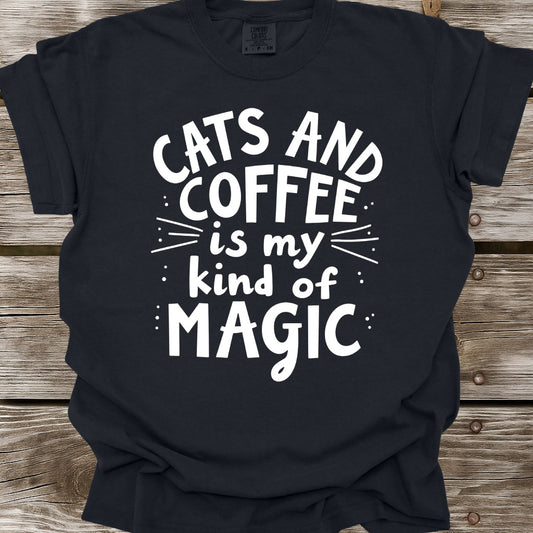 Cats And Coffee Is My Kind Of Magic T-Shirt
