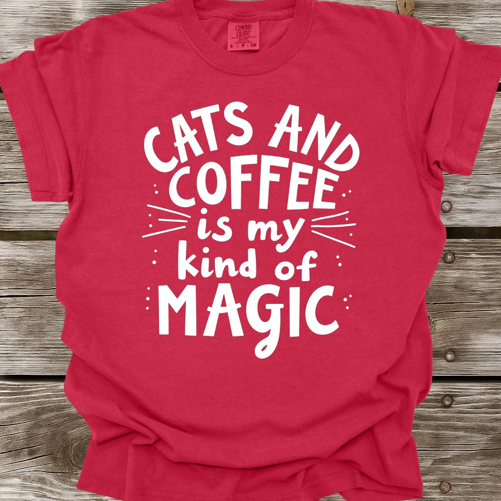 Cats And Coffee Is My Kind Of Magic T-Shirt