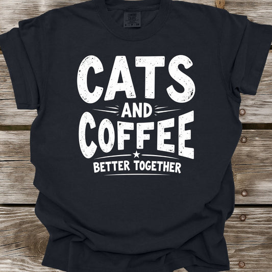 Cats And Coffee Better Together T-Shirt