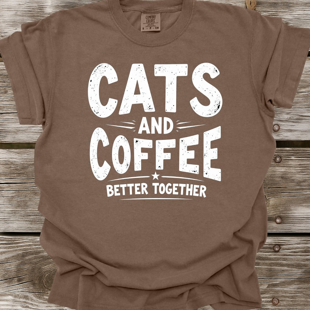 Cats And Coffee Better Together T-Shirt
