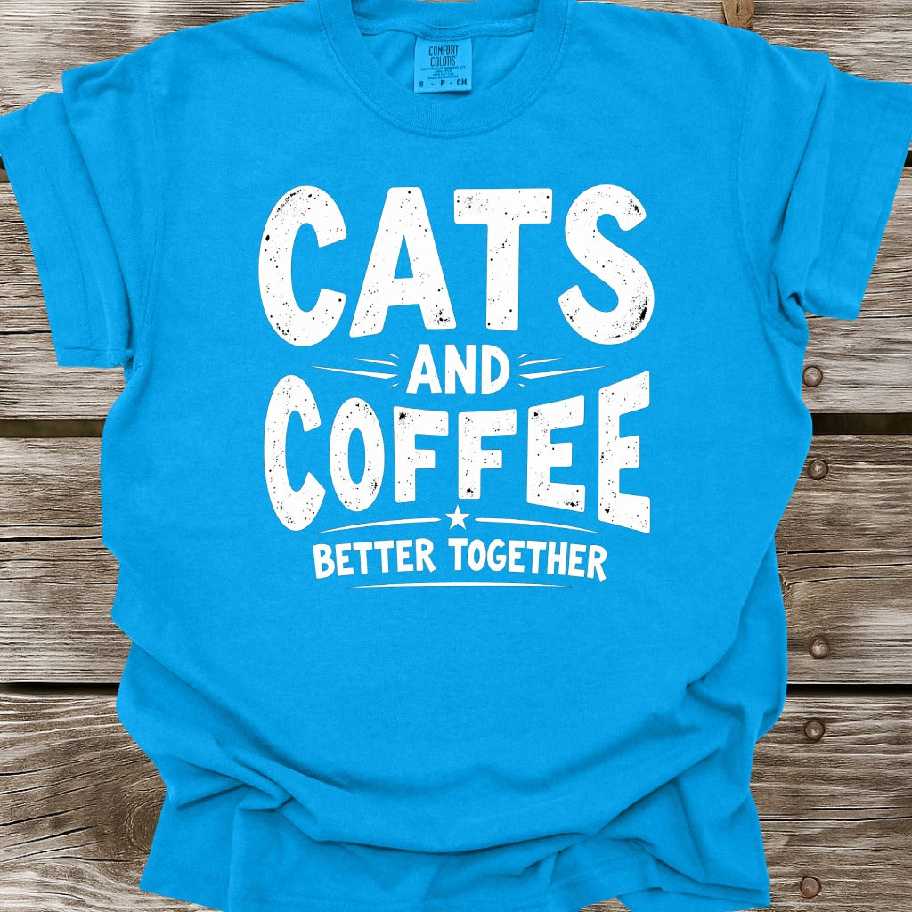 Cats And Coffee Better Together T-Shirt