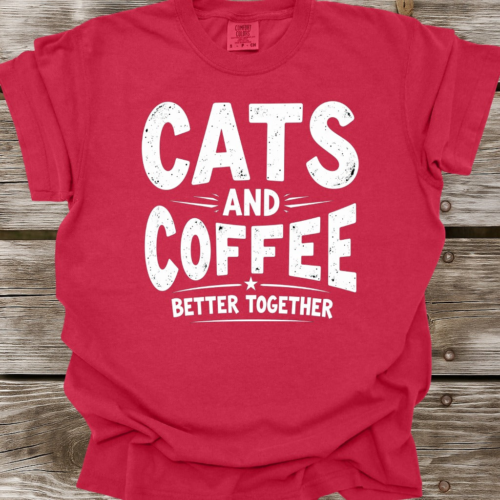 Cats And Coffee Better Together T-Shirt