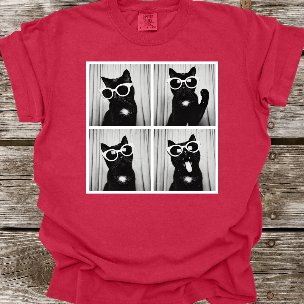 Black Cat Photo Shoot T-Shirt