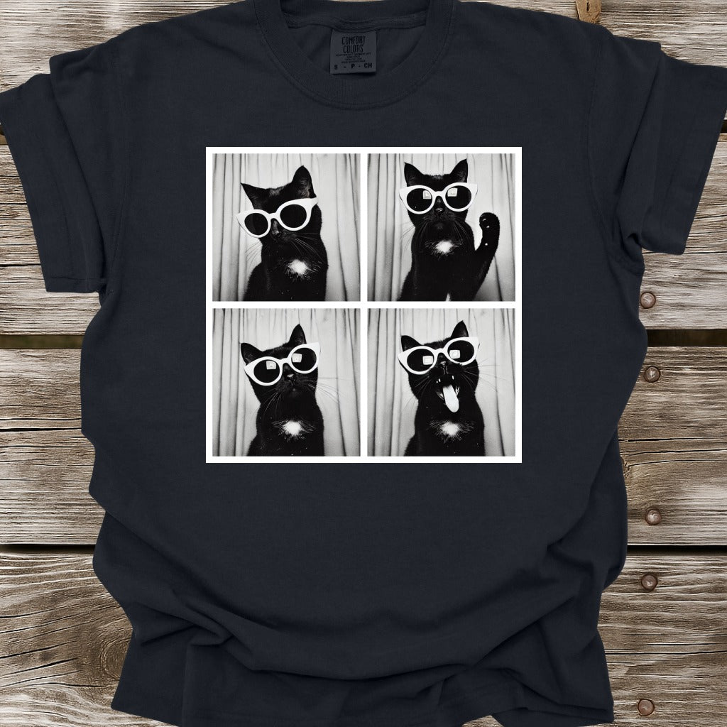 Black Cat Photo Shoot T-Shirt