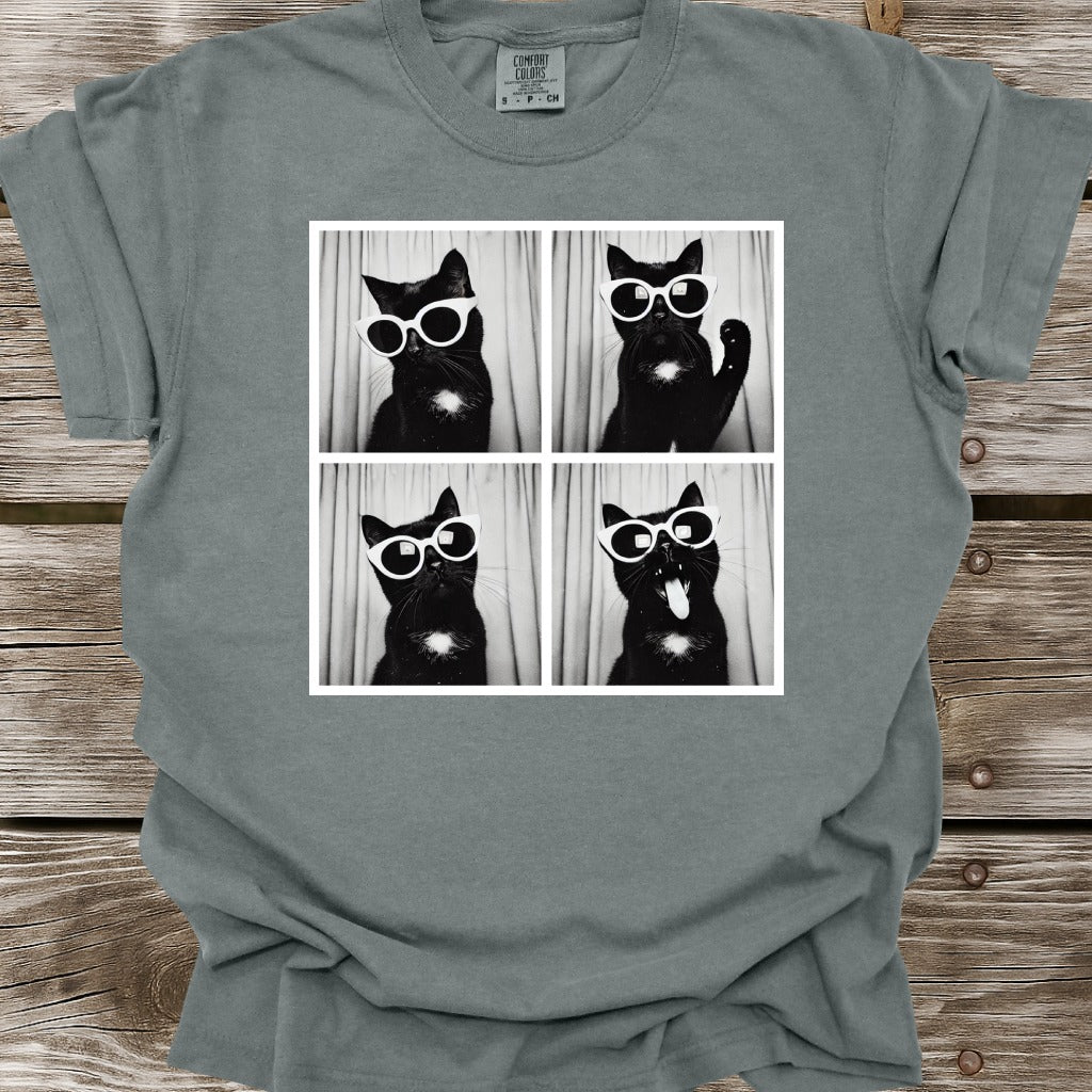 Black Cat Photo Shoot T-Shirt