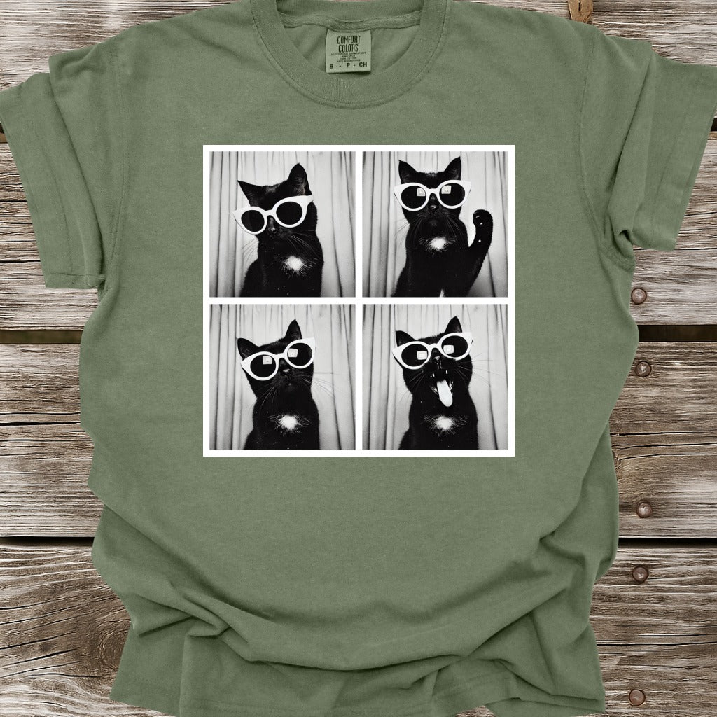 Black Cat Photo Shoot T-Shirt