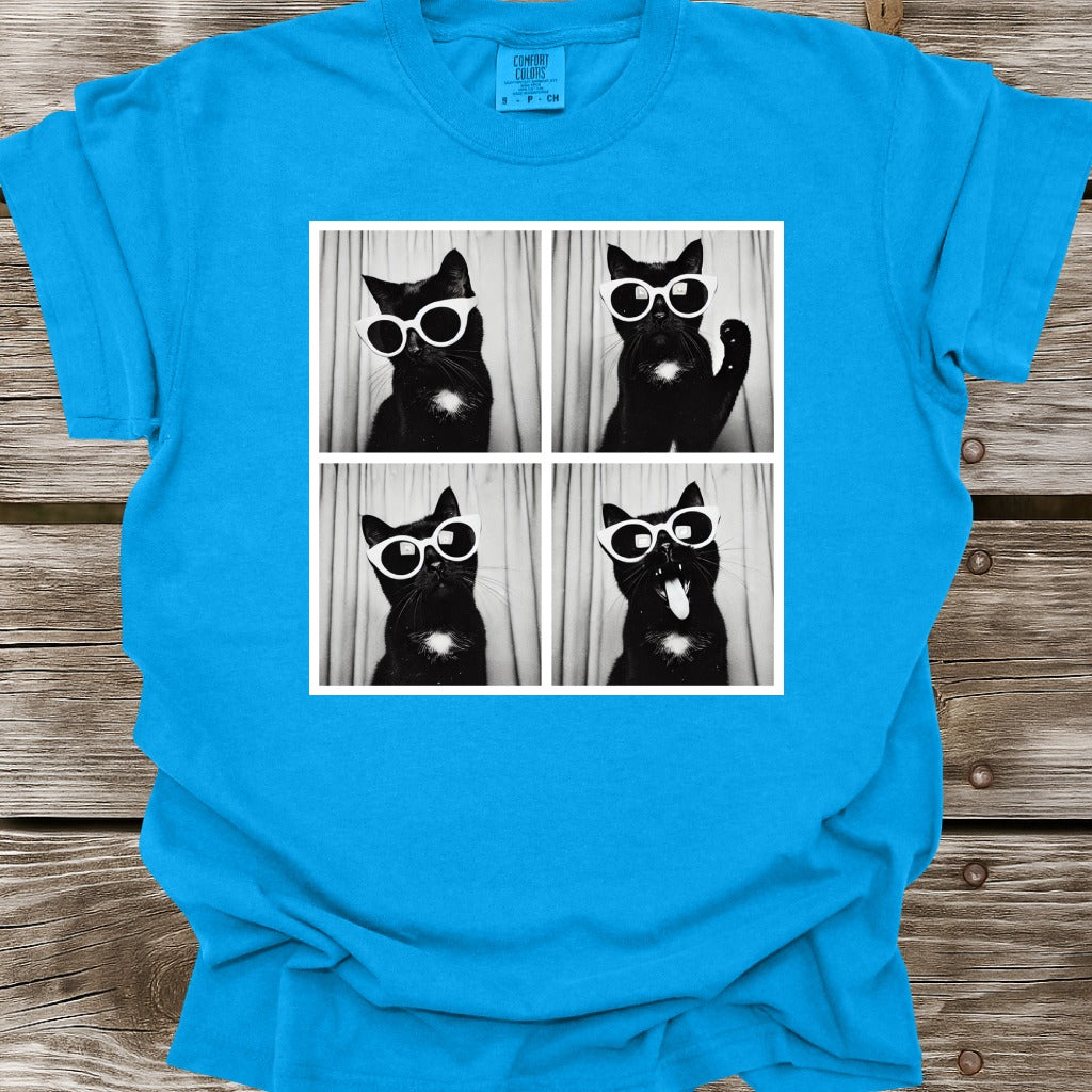 Black Cat Photo Shoot T-Shirt