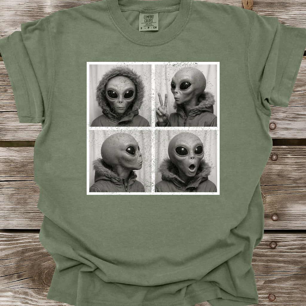 Grey Alien Photobooth T-Shirt