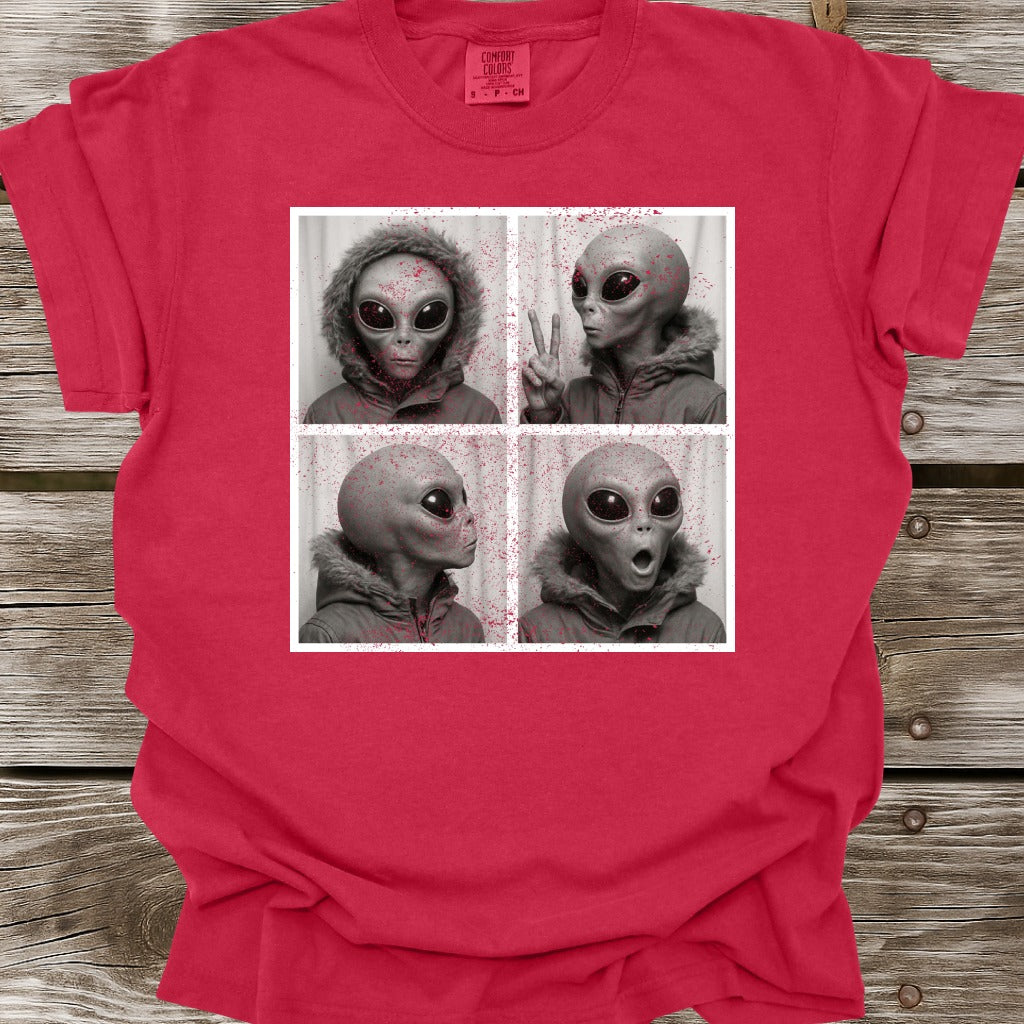 Grey Alien Photobooth T-Shirt