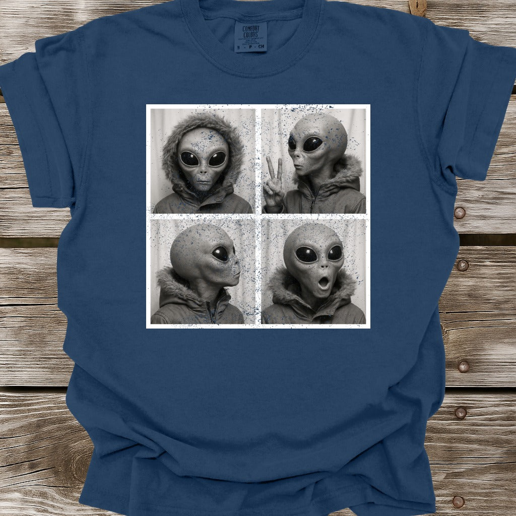 Grey Alien Photobooth T-Shirt