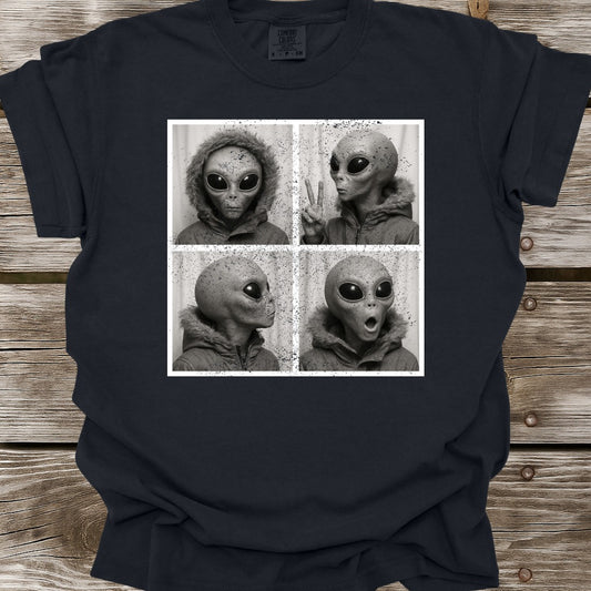 Grey Alien Photobooth T-Shirt