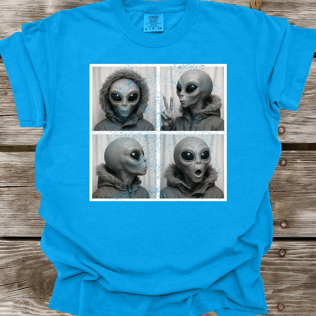 Grey Alien Photobooth T-Shirt
