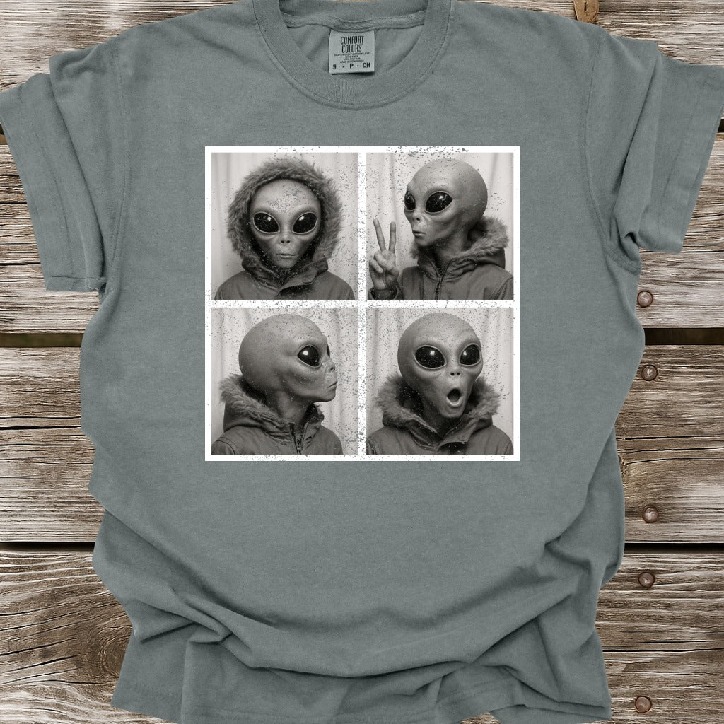 Grey Alien Photobooth T-Shirt