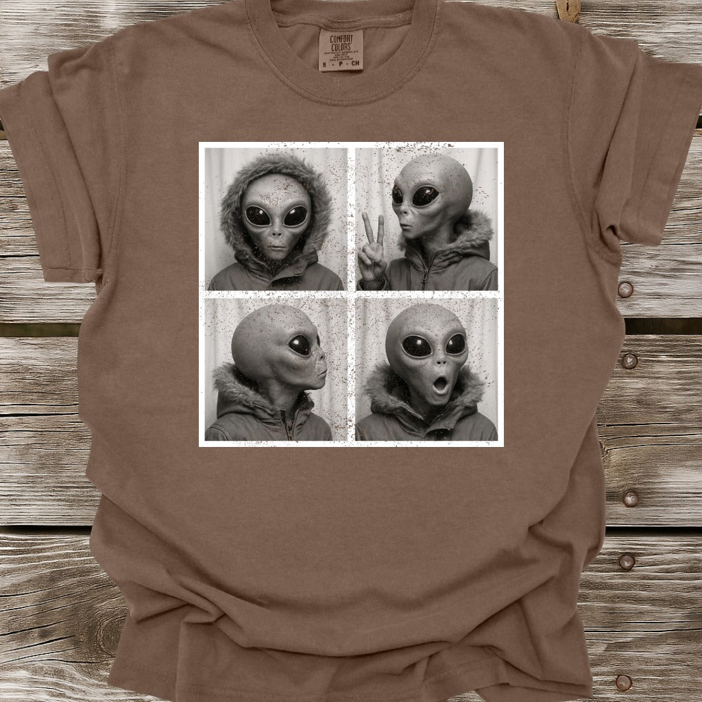 Grey Alien Photobooth T-Shirt